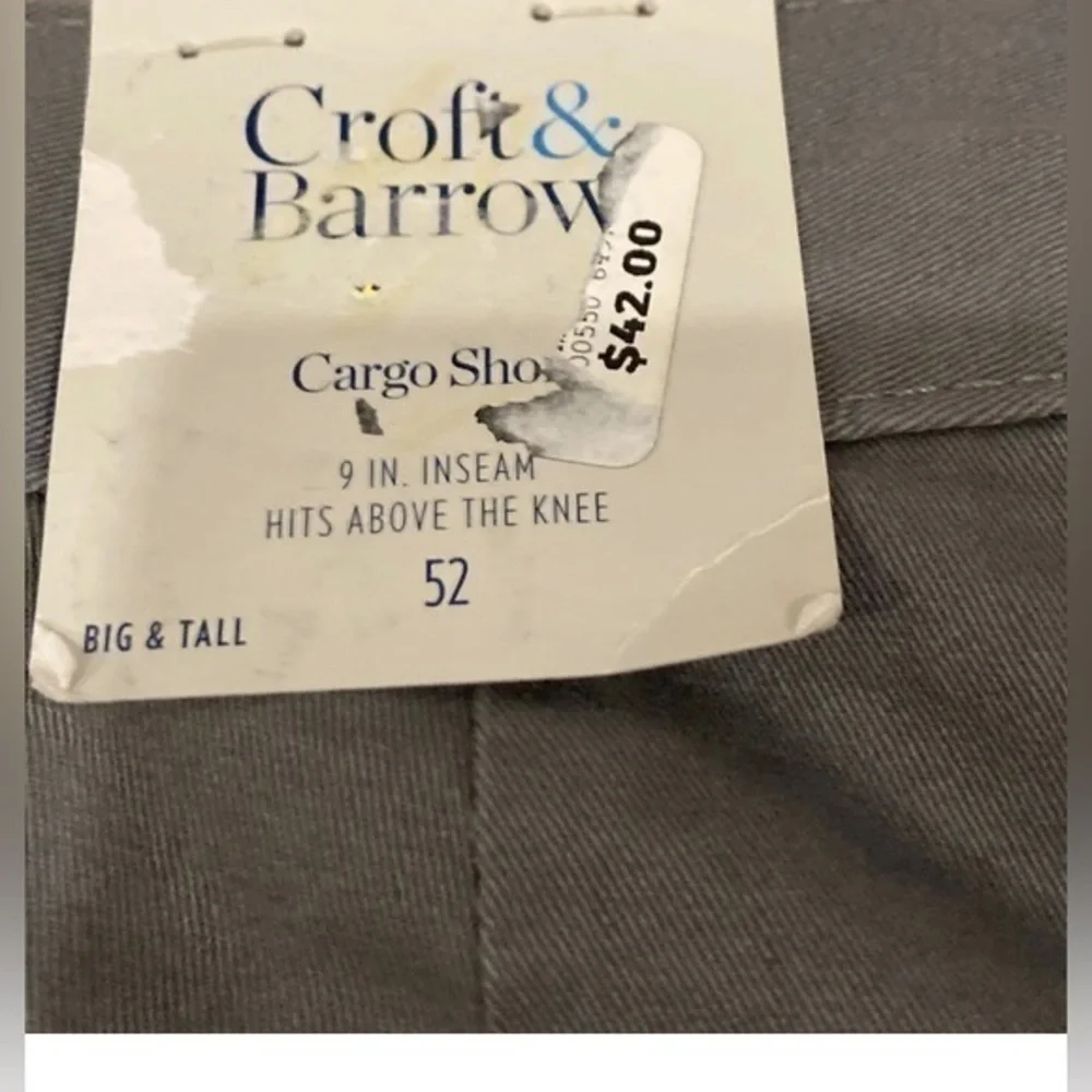 NEW Mens 52 Croft & Barrow Cargo Shorts Big & Tall Side 9